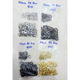 Khoen mắt cáo ore Chất liệu đồng thau không gỉ Nhiều size 3mm - 20mm Bịch 100 cái có long đền Phụ liệu may mặc 7
