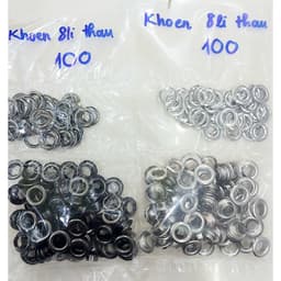 Khoen mắt cáo ore Chất liệu đồng thau không gỉ Nhiều size 3mm - 20mm Bịch 100 cái có long đền Phụ liệu may mặc 6