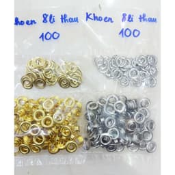 Khoen mắt cáo ore Chất liệu đồng thau không gỉ Nhiều size 3mm - 20mm Bịch 100 cái có long đền Phụ liệu may mặc 5