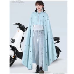 Áo Mưa Trong Suốt  Họa Tiết Mèo - Áo Mưa Cánh Dơi Chất Liệu PVC Dày Dặn Cao Cấp 8