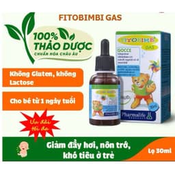 Siro FITOBIMBI GAS Hỗ Trợ Giảm Nôn Trớ, Đầy Hơi, Chướng  Bụng, Kho Tiêu Cho Bé Chai 30ml 2