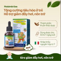 Siro FITOBIMBI GAS Hỗ Trợ Giảm Nôn Trớ, Đầy Hơi, Chướng  Bụng, Kho Tiêu Cho Bé Chai 30ml 3