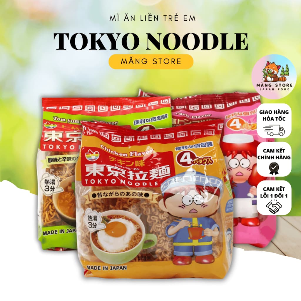 [DATE 01.2026] Mì ăn liền Tokyo Noodle Nội Địa Nhật cho trẻ em 120gr (30gr x 4 gói)