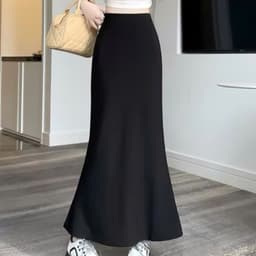 [Có Bigsize 45-85kg] Chân Váy Đuôi Cá Dáng Dài 105cm Ôm Body Chất Thun Gân Co Giãn MS5017 LIMO 8