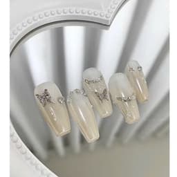 Set charm hình bướm bạc mini đính móng Nail Bảo An 4