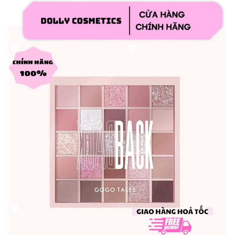 [GOGOTALES] Bảng Phấn Mắt GOGO TALES 25 Ô, Bảng Màu Mắt Makeup Nội Địa Trung Chất Phấn Mềm Mịn, Lâu Trôi,Hàng Chính Hãng