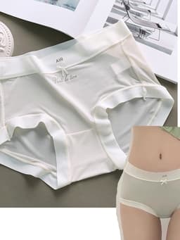 Set 10 Quần Lót Nữ Su Lụa Tàng Hình Chữ Air, quần chíp nữ cạp cao mềm mịn, ôm trọn vòng 3 5