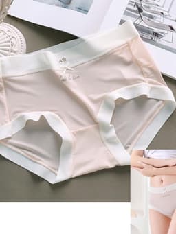 Set 10 Quần Lót Nữ Su Lụa Tàng Hình Chữ Air, quần chíp nữ cạp cao mềm mịn, ôm trọn vòng 3 4