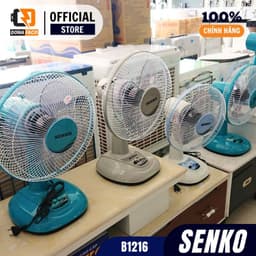 Quạt bàn nhỏ Senko B1216 lồng 30cm 40W 3 cấp độ gió để phòng ngủ phòng học bảo hành 24 tháng 8