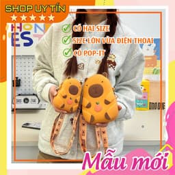 Lớn, vừa điện thoại] Túi xách silicon pop-it đeo chéo chuột lang nước Capybara đựng lì xì thời trang 1