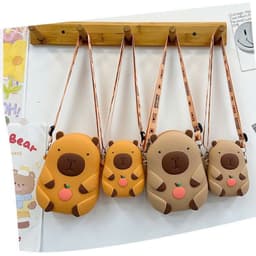 Lớn, vừa điện thoại] Túi xách silicon pop-it đeo chéo chuột lang nước Capybara đựng lì xì thời trang 8