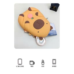 Lớn, vừa điện thoại] Túi xách silicon pop-it đeo chéo chuột lang nước Capybara đựng lì xì thời trang 9