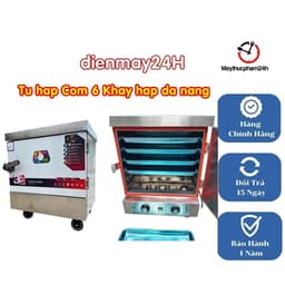Tủ hấp Đa Năng 4 khay Inox 304 điện 220v, điều chỉnh nhiệt và hẹn giờ cho bánh bao, gà muối, bánh giò. 1