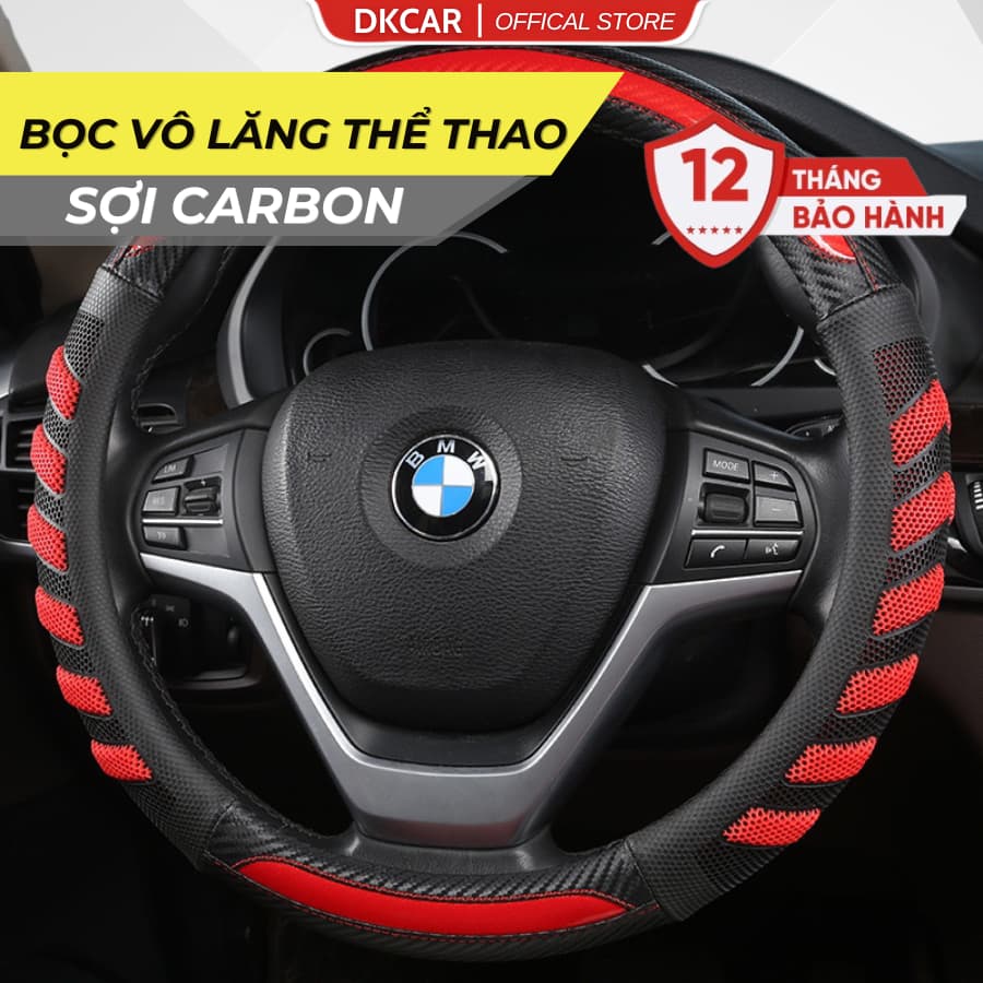 Bọc vô lăng ô tô mẫu mới 2025 - Bọc vô lăng thể thao sợi carbon cho các dòng xe