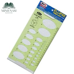 (Combo 1/2/5 cây) Thước Elip Vẽ Kỹ Thuật WinQ E606 - Ellipse Template Ruler 2