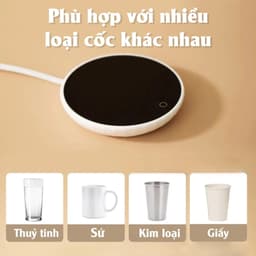 Đế Hâm Nóng Đồ Uống Xiaomi Thông Minh, Giữ Nhiệt Độ 50 - 60 ºC, Làm Nóng Sữa, Cà Phê, Nước 3