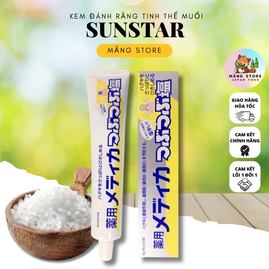 Kem đánh răng tinh thể muối Sunstar Nhật Bản