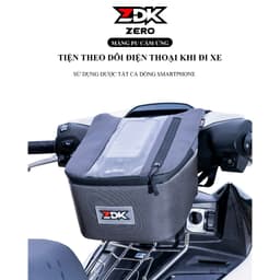 Túi để điện thoại treo đầu xe ZDK Zero, túi đựng đươc áo mưa, có cổng sạc điện thoại tiện lợi 8