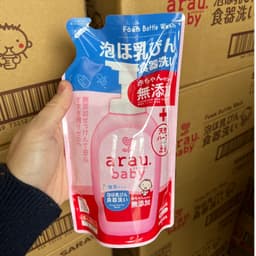 (Mẫu Mới) Nước RỬA BÌNH ARAU Baby Nhật CHAI 500ML/TÚI 450ML 3