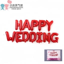 Bóng chữ HAPPY WEDDING trang trí phòng cưới 3