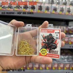 Lưỡi Câu Cá Có Nghạnh Chuyên Rô Diếc Chép 1 Hộp 100 Cái 9