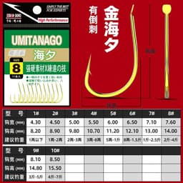 Lưỡi Câu Cá , Lưỡi Câu Chép UMITANAGO Có Ngạnh Vỉ 11 Cái 2