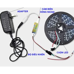 BLE005 ĐIỀU KHIỂN LED FULL MÀU ARGB WS2812B WS2811 UCS1903 NHÁY THEO NHẠC HỖ TRỢ APP VÀ REMOTE 9