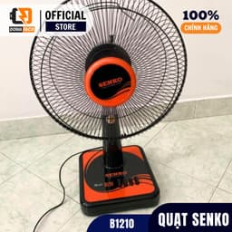 Quạt để bàn Senko B1210 công suất 40W màu đen 3 cánh gió mạnh bảo hành 24 tháng 5