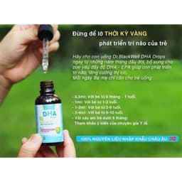 DHA Drops DR brackWell giúp bé phát triển não bộ , tốt cho mắt , giảm tăng động ở trẻ , giúp bé nhanh nói  tập trung 3