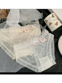 Set 10 Quần Lót Nữ Ren 7A Xuyên Thấu, Quần chíp nổi hình trái tim mềm mỏng, Thoáng mát 7