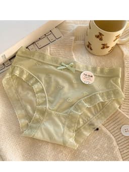 Set 10 Quần Lót Nữ Ren 7A Xuyên Thấu, Quần chíp nổi hình trái tim mềm mỏng, Thoáng mát 9