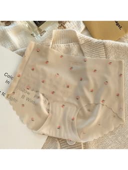 Set 10 Quần Lót Thun Lạnh Họa Tiết Quả Dâu Tây Tàng Hình, Quần chíp su thạch không vân không lộ viền 10