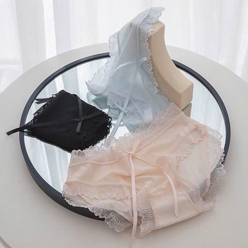 Set 5 Quần Lót Ren Lưới Công Chúa Viền Ren Mền Mịn, quần lót ren mềm mịn thoáng mát
