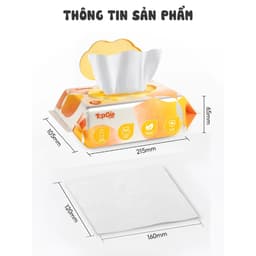 Khăn ướt TOPGIAKIDS đạt tiêu chuẩn 3K, không mùi, không cồn, không parabens - An toàn cho sức khỏe gia đình bạn. 5