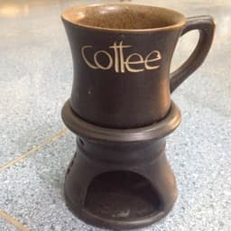 Bộ đun cafe nóng Ly cốc sứ uống cà phê và trà Bếp đốt nến giữ nhiệt hâm nóng 165ml COFFEE Glass Home 3