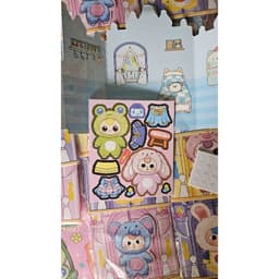 Vỉ 20 bộ Sticker Baby Three lâu đài Dán sticker Baby three dễ thương 4