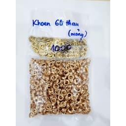 Khoen mắt cáo ore 4mm, 5mm, 6mm, 8mm Thau không gỉ (mỏng) Khuy luồn Chuyên bấm vải Phụ liệu may mặc 3