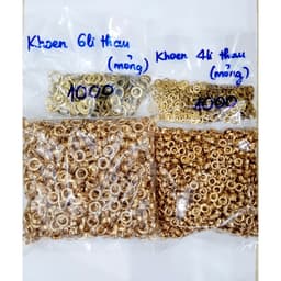 Khoen mắt cáo ore 4mm, 5mm, 6mm, 8mm Thau không gỉ (mỏng) Khuy luồn Chuyên bấm vải Phụ liệu may mặc 5