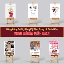 [Bảng Cổng Cưới 01] Bảng Cổng Cưới, Bảng Tên Dâu Rể, Bảng Welcome Trang Trí Đám Cưới 1