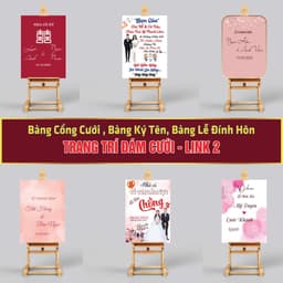 [Bảng Cổng Cưới 02] Bảng Cổng Cưới, Bảng Tên Dâu Rể, Bảng Welcome Trang Trí Đám Cưới 1