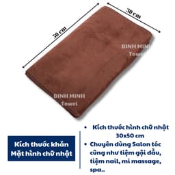 Combo 10 làm móng, mặt , nail hình vuông kích thước 30x50cm 100% microfiber mềm mịn thấm hút 2