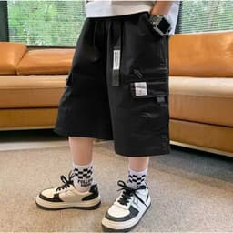 Quần Soóc KAKI Mềm Cho Bé Trai PATO túi hộp cá tính, Mùa Hè 2025, quần short bé trai 3