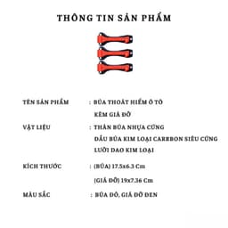 Combo cần thiết bảo vệ xe gồm 1 chai xịt mini dạng bọt foam 1000ml và 1 búa phá kính an toàn cho xe 9
