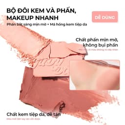 [HỎA TỐC] Phấn má Judydoll 4 ô Má hồng và bắt sáng Tự Nhiên Làm Sáng Gương mặt Cho Mọi Tone Da 9g 3