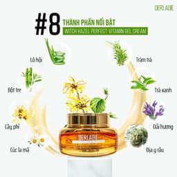 Bộ Đôi Kem Dưỡng & Serum Giảm Mụn, Mờ Thâm Chiết Xuất Phỉ Derladie Witch Hazel Perfect Vitamin 55ml-35ml 4