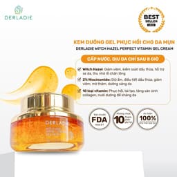 Bộ Đôi Kem Dưỡng & Serum Giảm Mụn, Mờ Thâm Chiết Xuất Phỉ Derladie Witch Hazel Perfect Vitamin 55ml-35ml 2