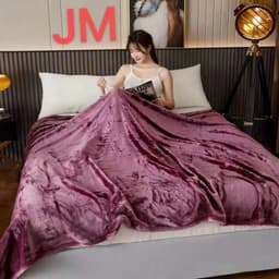Chăn lông tuyết Muji 2 lớp siêu mềm mịn 2m x2m3 5