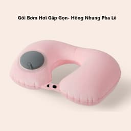 Gối chữ U kê cổ du lịch bơm hơi tự động HOKO gối bơm hơi TPU nhấn nút không cần thổi bằng miệng nhỏ gọn dễ mang theo 7