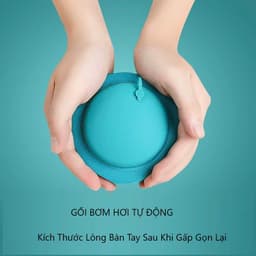 Gối chữ U kê cổ du lịch bơm hơi tự động HOKO gối bơm hơi TPU nhấn nút không cần thổi bằng miệng nhỏ gọn dễ mang theo 3