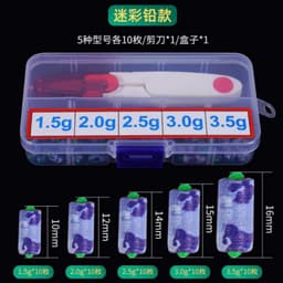 Hộp 50 viên chì câu cá kèm kéo 3
